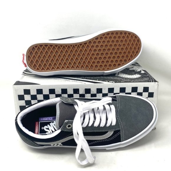 VANS Skate Old Skool Reflective Shoes Suede Gray Black Women Casual VN0A5FCBN42 - Picture 6 of 11